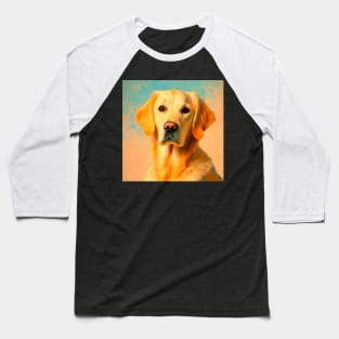 Majestic Furry Friend - Golden Retriever in Van Gogh Style, Labrador Retriever Doggo Baseball T-Shirt